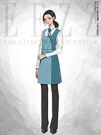 烘焙店奶茶店面包店服務員工作服圍裙定制手繪設計圖