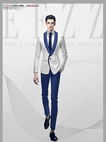 商務(wù)修身春秋季青年上班單西外套西服套裝手繪設(shè)計(jì)方案