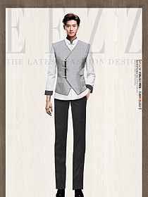 傳統酒店中餐廳服務員男裝款定制設計案例