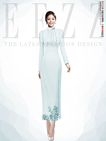 新中式酒店大廳前臺(tái)柜接待服務(wù)員制服定制采購設(shè)計(jì)方案