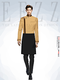 酒店餐飲后廚食堂廚師服裝工衣男款制服設(shè)計(jì)圖