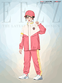 中小學生校服班服沖鋒衣三件套定制設計圖