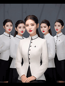 愛琴海風情星級酒店大堂服務員工衣定制欣賞