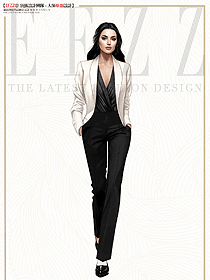 意大利白色西服外套職業裝定制設計圖