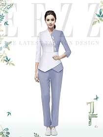 高級女技師工作服養(yǎng)生館院工作服套裝效果圖案例