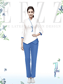 春夏新款spa美容院美容師工作服長袖褲子套裝