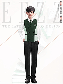 中小學生演講主持比賽專用馬夾服裝定制設計圖