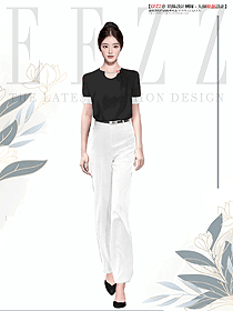 防透白色西裝褲夏季薄款直筒褲窄版闊腿褲職業(yè)裝