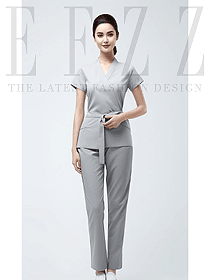 高端美容院夏季透氣SPA養(yǎng)生館氣質(zhì)按摩技師服套裝