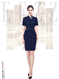 度假旅游酒店大堂工作人員短袖制服原創設計圖