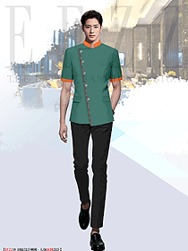 旅游度假酒店大堂工作人員短袖制服案例