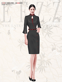 會所新中式漢服元素旗袍時裝設計