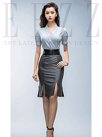 售樓處時尚女裝短袖工作服夏季職業(yè)裝