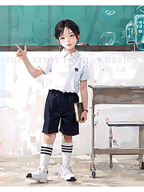 幼兒園園服夏季兒童運(yùn)動(dòng)服裝純棉男童夏裝