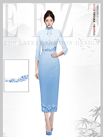 星級酒店餐廳禮儀接待工作服女迎賓制服原創設計方案