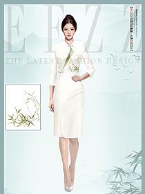 中式酒店迎賓迎客服裝改良旗袍設(shè)計(jì)圖