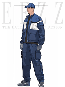勞保服春秋款長袖工作服套裝男款原創設計圖