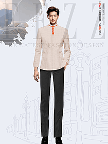賓館物業(yè)客房服務(wù)員立領(lǐng)秋冬款工裝制服定制設(shè)計(jì)圖