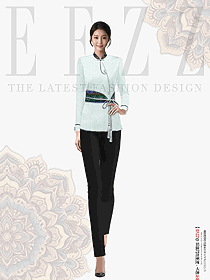 蒙古元素-EFZZ特色酒店女服務員定制服,唯美民族風