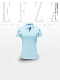 企業團隊工裝翻領工衣定做刺繡印logo平面圖