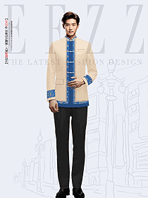 少數民族風格酒店門童迎賓工作服秋冬裝定制設計