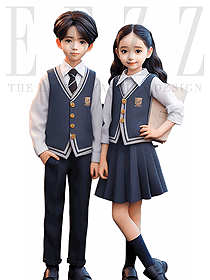 純棉開衫坎肩外穿學(xué)院風(fēng)國際學(xué)校校服定制款