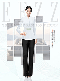 星級酒店標準客房服務員長款制服定做圖片