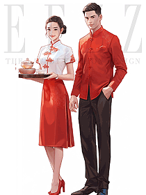 酒店餐廳秋裝婚宴喜服男女接待人員春秋季外套