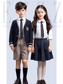 小學(xué)生英倫學(xué)院風(fēng)男女童毛衣開衫定制款