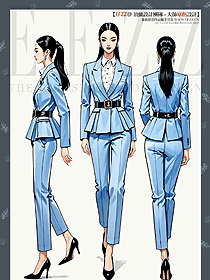 歐美風法式時尚設計感百搭壓褶西裝套裝