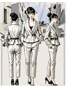 秋季新款西裝套裝職業(yè)氣質(zhì)英倫風(fēng)工作服