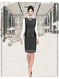 工作服女秋季通信企業(yè)職業(yè)裝套裝馬夾設計圖