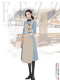 英倫風(fēng)歐洲女管家中世紀(jì)女仆服定制設(shè)計(jì)手繪圖