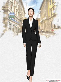 面試修身職業正裝黑色西服外套工作服