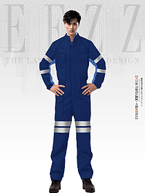 藍色反光衣緊急搜救搶險作訓服連體服工裝設計圖