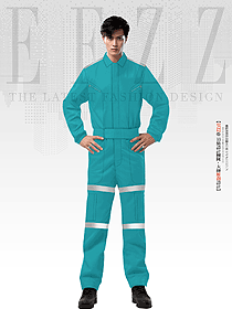 海員阻燃帶反光條連體工作安全服設計效果圖