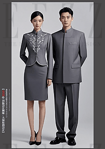 服務業美學-酒店前臺男女主管制服定制圖
