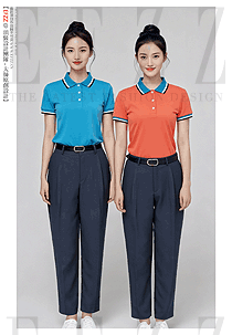 企業(yè)工裝文化衫團(tuán)體翻領(lǐng)短袖t恤