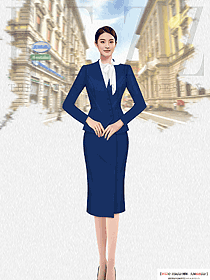 案場客服西服套裙職業套裝設計圖