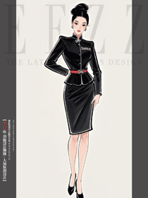 職業裝套裝女案場酒店前臺經理珠寶店黑色立領服裝