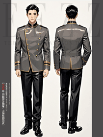 門童制服高端酒店禮賓服手繪圖