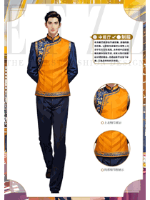 酒店員工蒙古族服飾演出舞蹈馬夾坎肩工作服