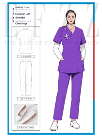 紫色賦能，關懷滿溢：醫院人員原創工作服案例