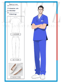 原創醫療湛藍工裝新典范：男性醫護提升職業工作服案例