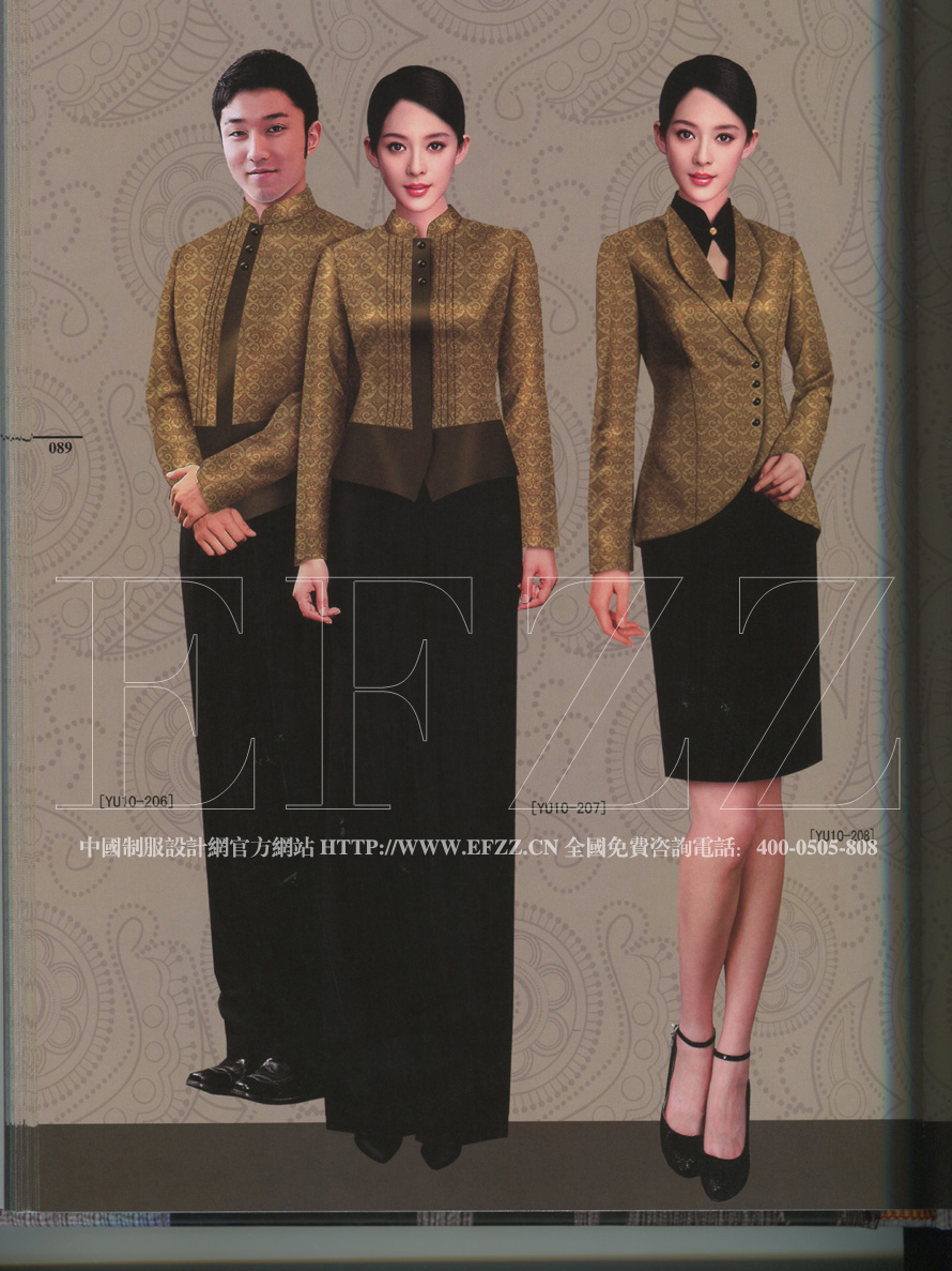 商務休閑酒店時尚制服意宇十，酒店制服設計書籍_中國制服設計網