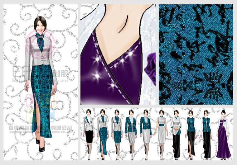 素雅高檔私人會所酒店制服設計