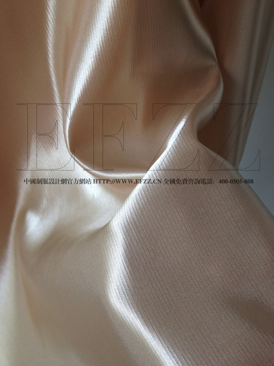 高檔淺米色加厚仿緞時尚面料