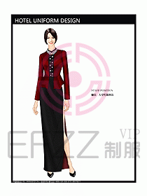 酒店中餐咨客制服設(shè)計(jì)圖588