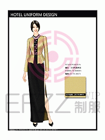 酒店中餐咨客制服設計圖589