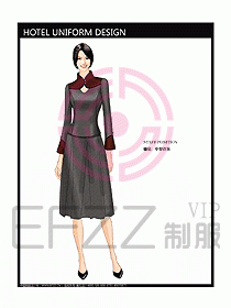 酒店中餐咨客制服設計圖591